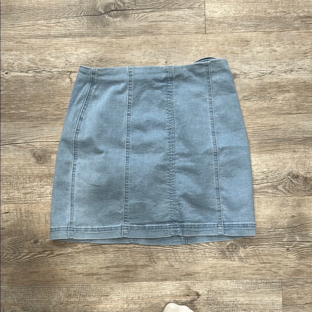 Altar'd State Mini Skirt in Denim Blue